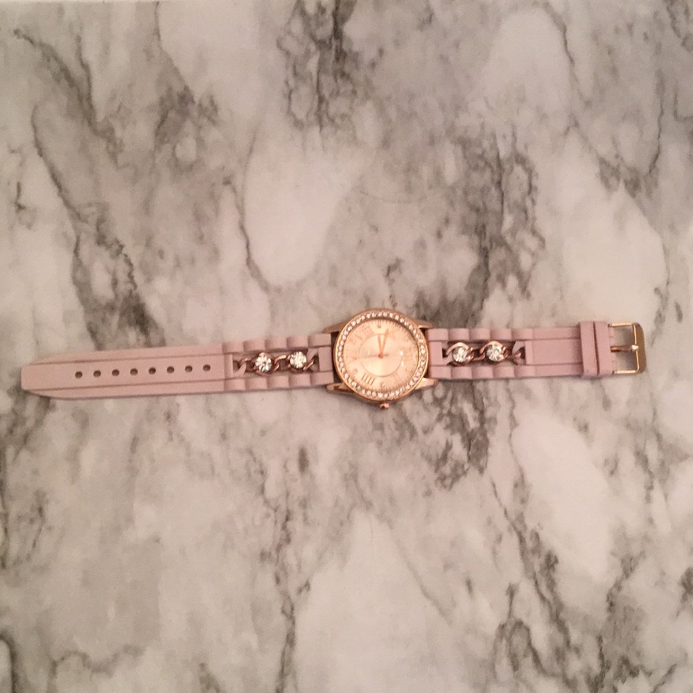 Pink and rose gold watch